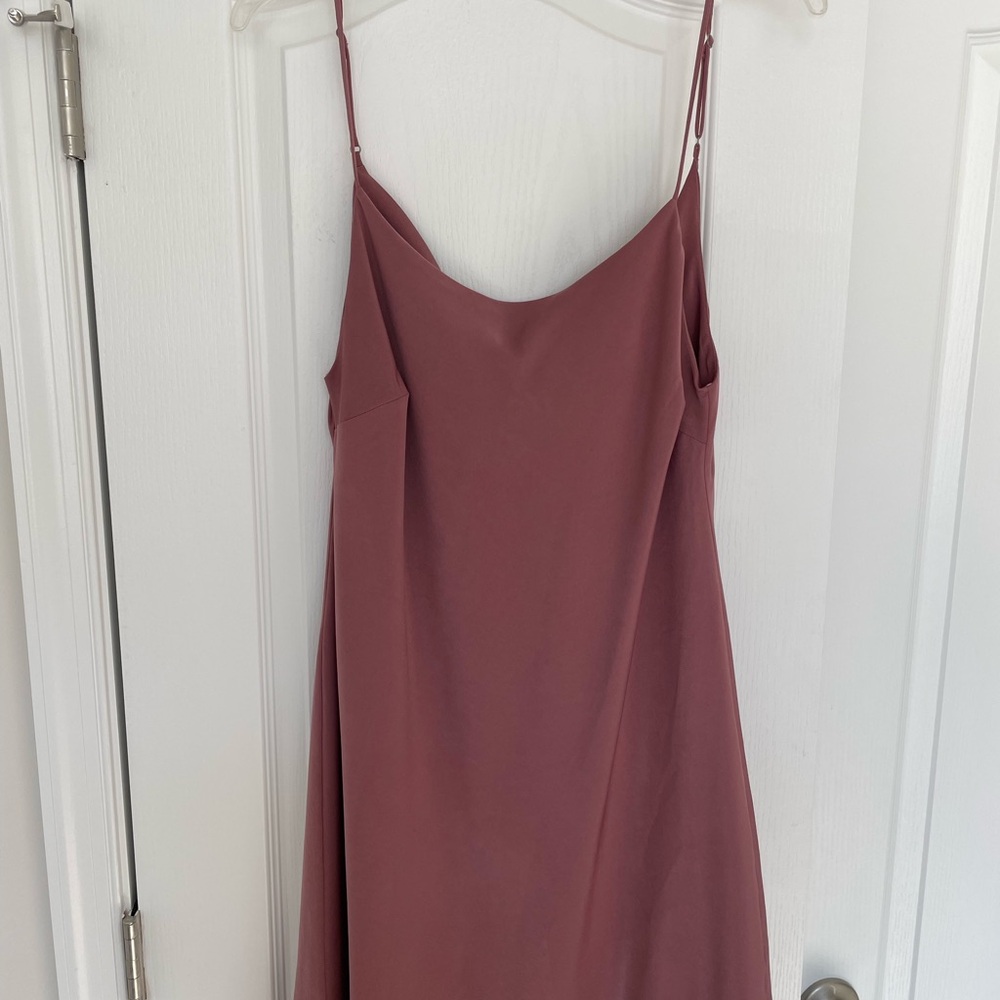 Lulu's Dark Pink Slip Dress Spaghetti Strap Sleeveless